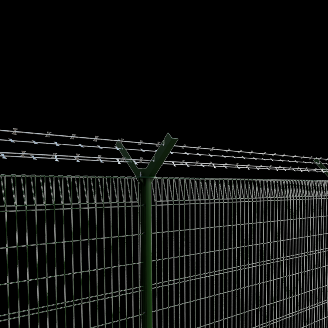 Barbed Wire as Fence Top